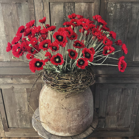 Rode papaver klaproos kunstbloem bloemen