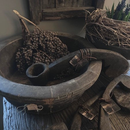 Oude houten lepel