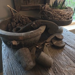 Oude houten lepel