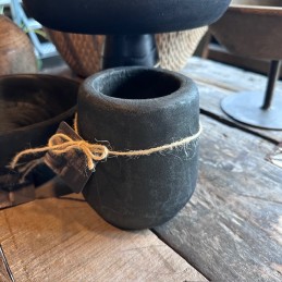Houten voorraad beker