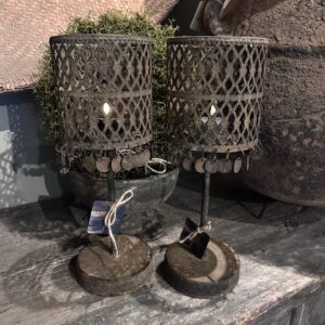 Windlicht met schijfjes roest