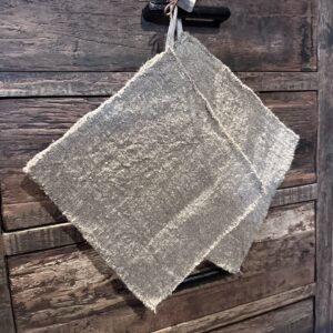 Shabby linnen pannenlappen keuken