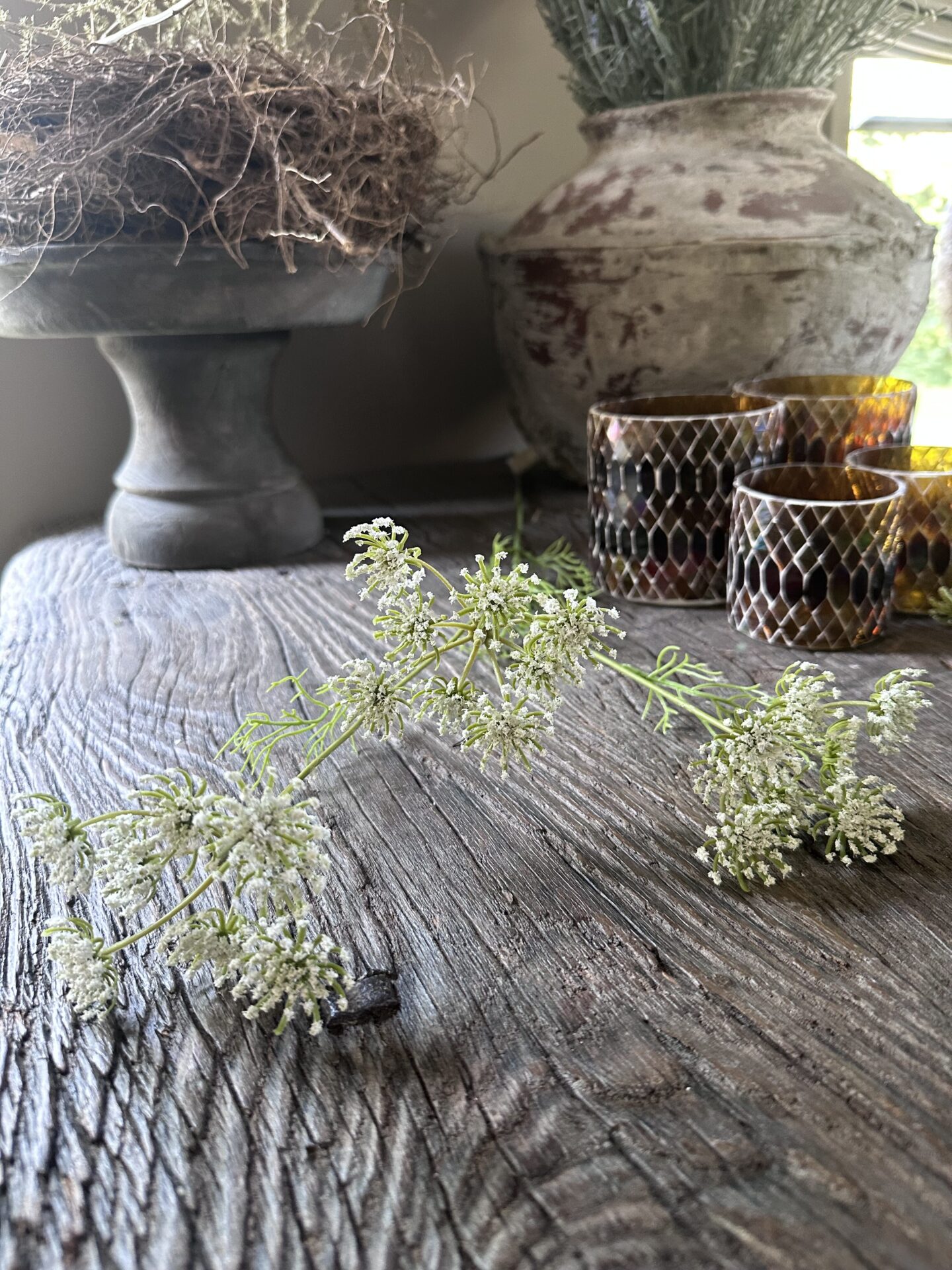 Prachtige Kunstbloem Queen Anne's Lace - Levensechte Zijden Veldbloem - Afbeelding 4