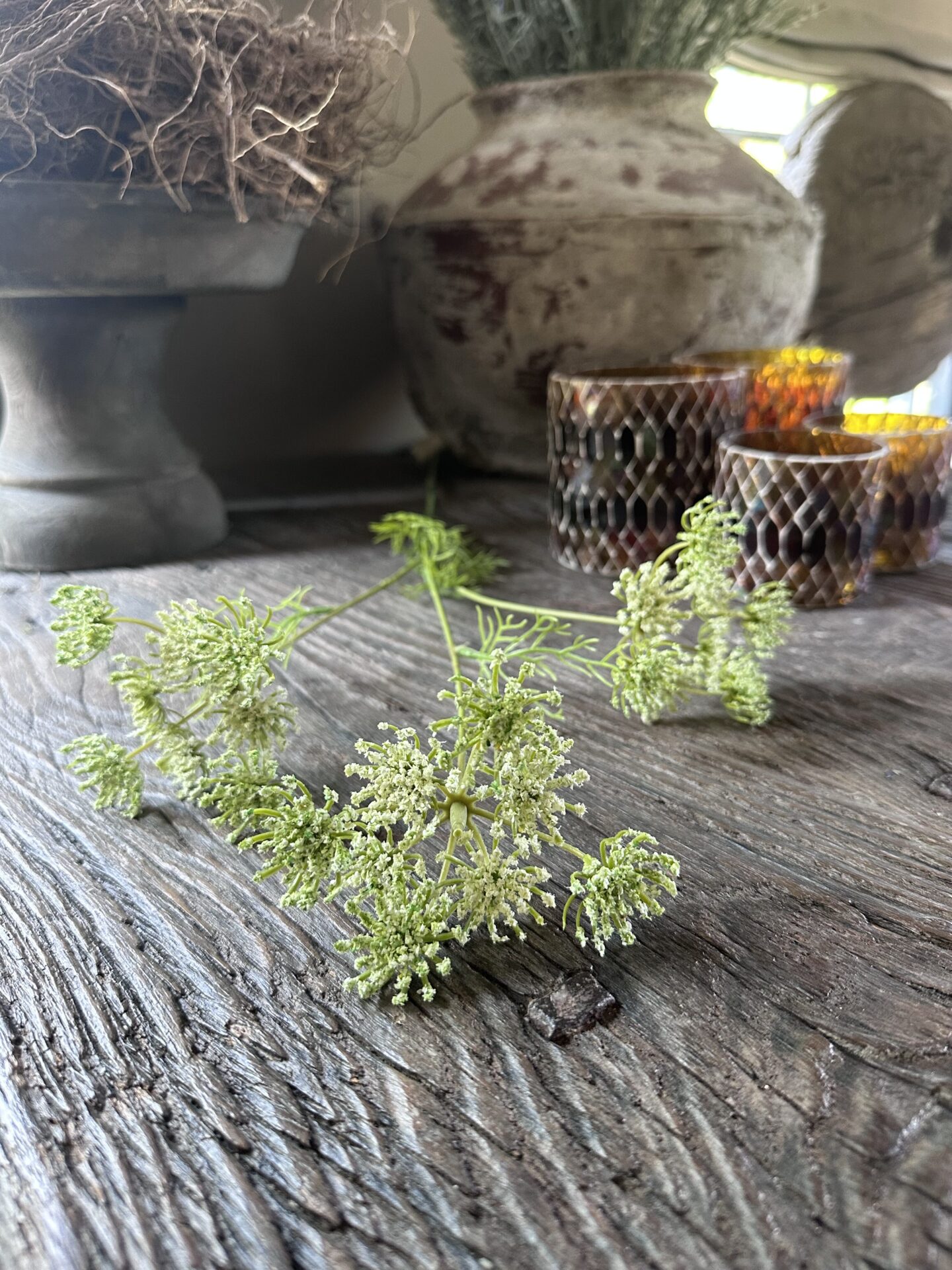 Prachtige Kunstbloem Queen Anne's Lace - Levensechte Zijden Veldbloem - Afbeelding 8