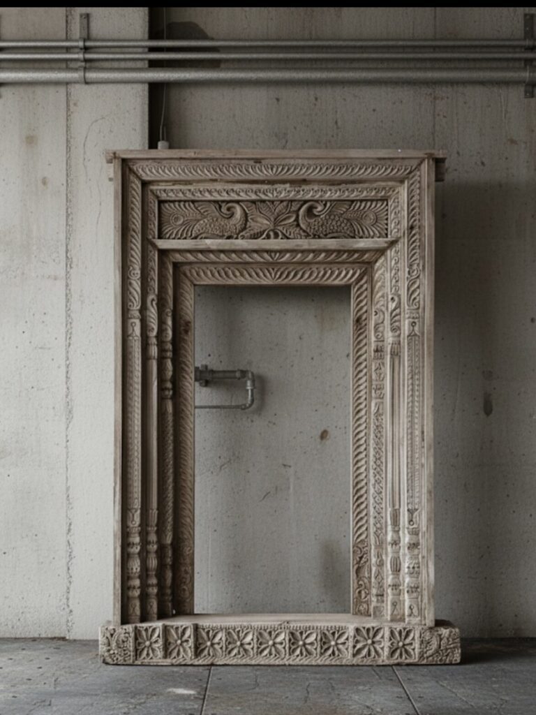 Houten authentieke poort uit India