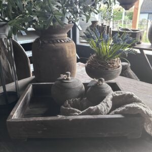 Oud houten dienblad uit India