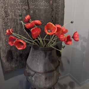Prachtige Zijden Papaver (Rood) – Levensechte Kunstbloem