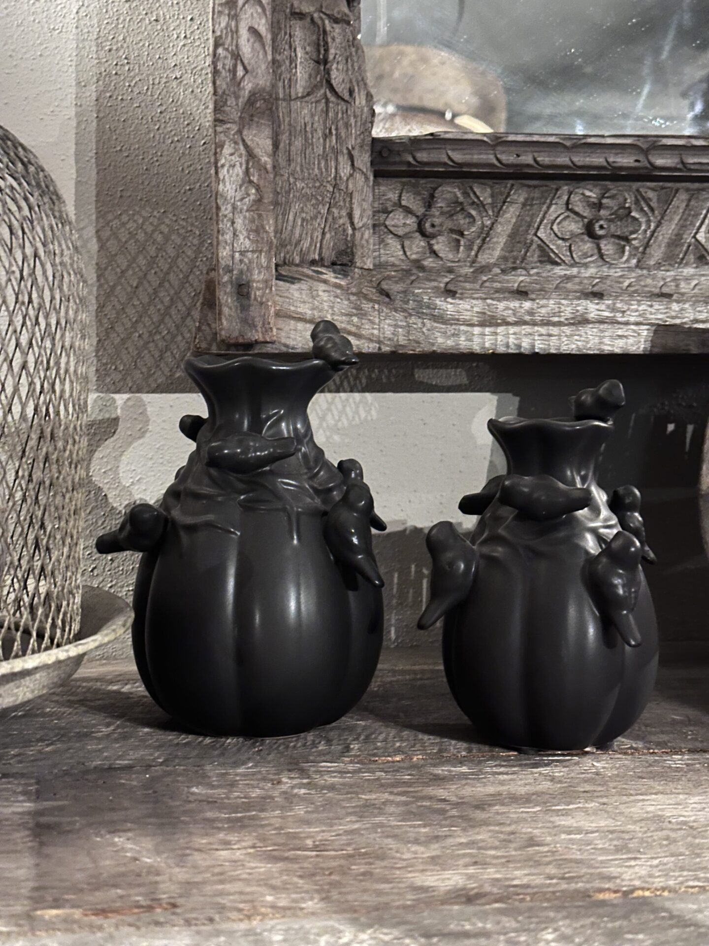 Vogel vaas mat zwart - Afbeelding 4