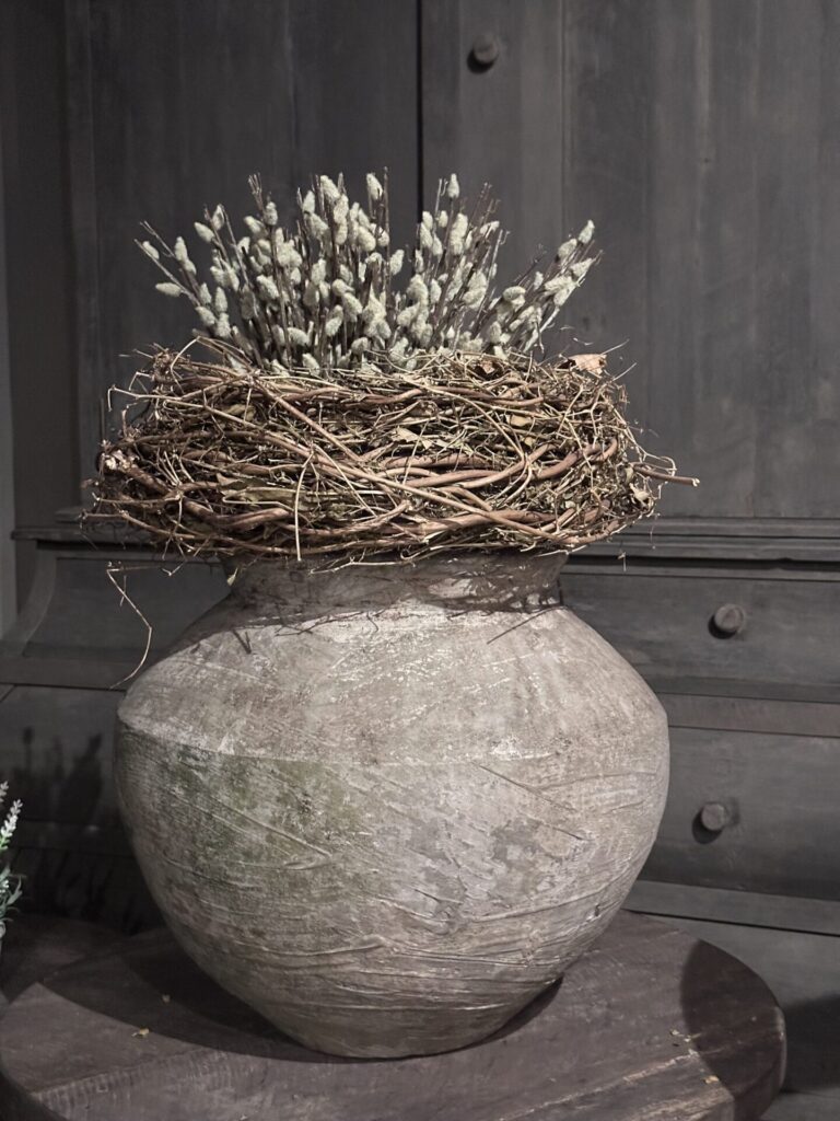 Kunsttak katjes in vaas