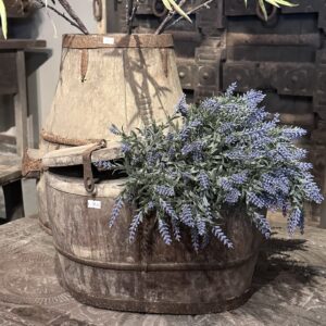 Unieke Oude Chinese Emmer met Deksel – Authentiek Wabi-Sabi Woonaccessoire