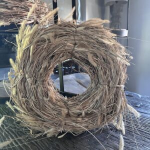 Prachtige Natuurlijke Krans van Gedroogd Gras - Ø 40 cm