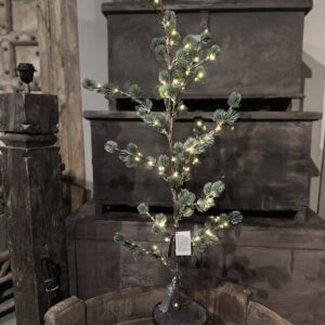 Sfeervol Kunstboompje met LED Verlichting op Batterij - 100 cm
