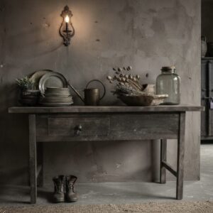 Dressoir / Sidetable Old Barn – Rustiek Verweerd Hout met Lade | Landelijk & Sober Wonen