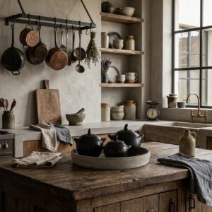Bazar Bizar Handgemaakte Terracotta Voorraadpot met Deksel – Black