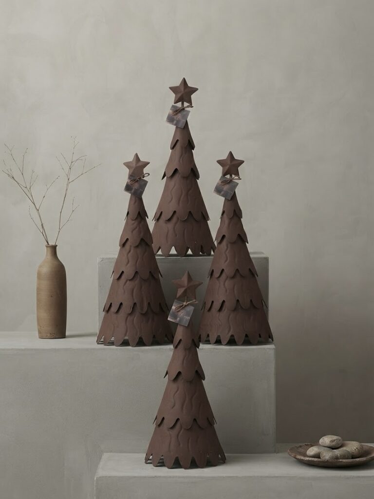 metalen roest kerstboom